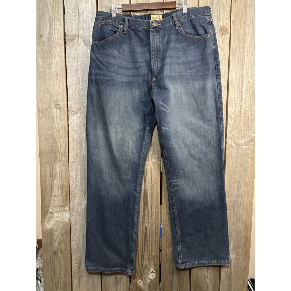 Wrangler 20X Men's Jeans 40x34 Blue Denim Straight Leg Western Cowboy Cotton